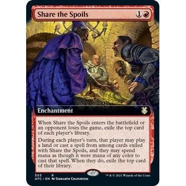 Image for Share the Spoils (Extended Art) (303) (AFC) - Magic: The Gathering