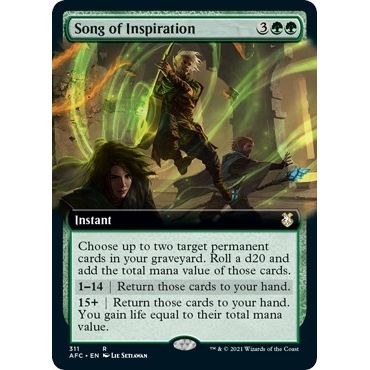 Image for Song of Inspiration (Extended Art) (311) (AFC) - Magic: The Gathering