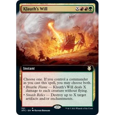 Image for Klauth's Will (Extended Art) (321) (AFC) - Magic: The Gathering