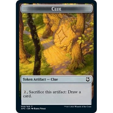 Image for Clue // Goblin Double-Sided Token (10 // 12) (AFC) - Magic: The Gathering