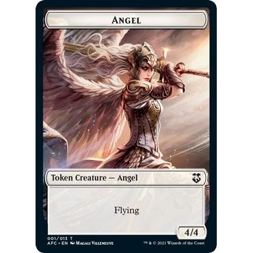 Image for Angel // Saproling Double-Sided Token (1 // 8) (AFC) - Magic: The Gathering