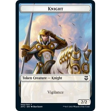 Image for Knight // Saproling Double-Sided Token (2 // 8) (AFC) - Magic: The Gathering