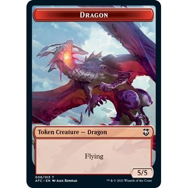 Image for Dragon // Dragon Spirit Double-Sided Token (6 // 9) (AFC) - Magic: The Gathering