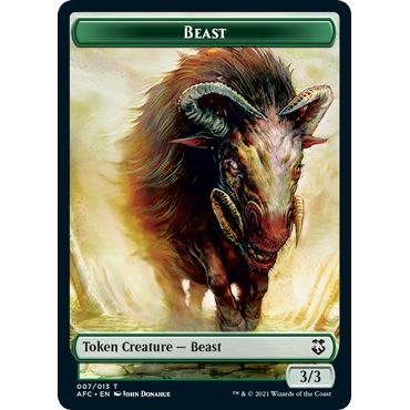 Image for Beast // Dragon Spirit Double-Sided Token (7 // 9) (AFC) - Magic: The Gathering
