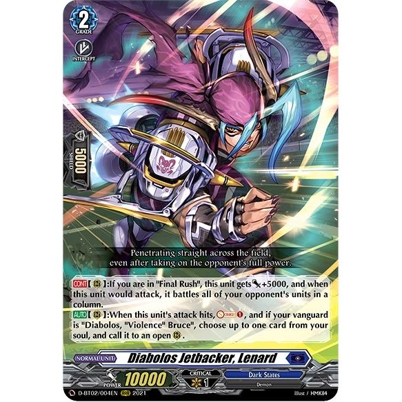 Image for Diabolos Jetbacker, Lenard (D-BT02/004EN) (D-BT02) - Cardfight Vanguard