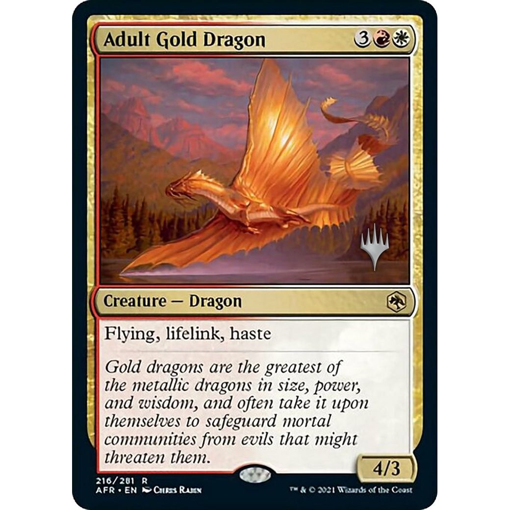 Image for Adult Gold Dragon (216) (PPAFR) - Magic: The Gathering
