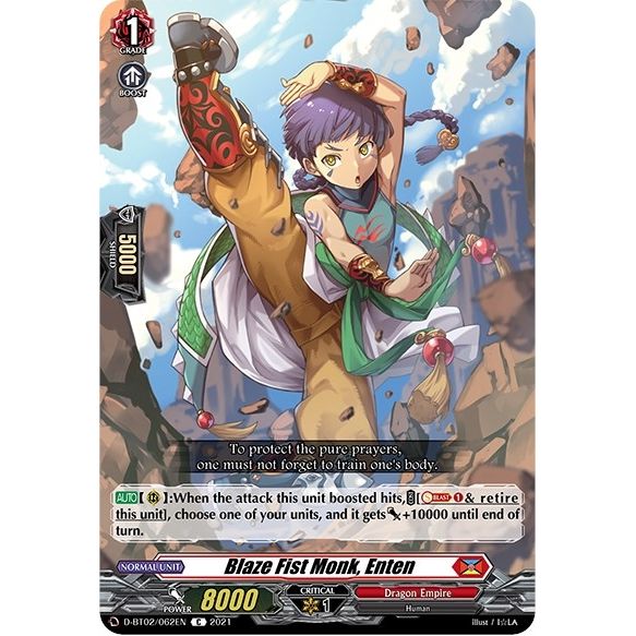 Image for Blaze Fist Monk, Enten (D-BT02/062EN) (D-BT02) - Cardfight Vanguard