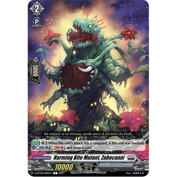 Image for Harming Bite Mutant, Zabocanni (D-BT02/088EN) (D-BT02) - Cardfight Vanguard