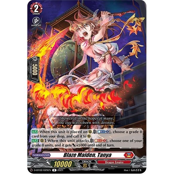 Image for Blaze Maiden, Tanya (D-BT02/029EN) (D-BT02) - Cardfight Vanguard
