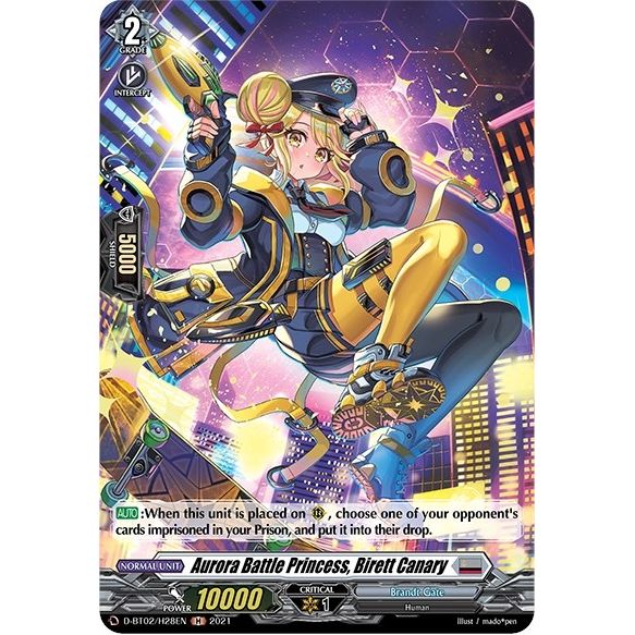Image for Aurora Battle Princess, Birett Canary (Holo) (D-BT02/H28EN) (D-BT02) - Cardfight Vanguard