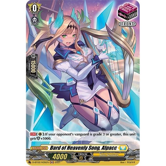 Image for Bard of Heavenly Song, Alpacc (Holo) (D-BT02/H35EN) (D-BT02) - Cardfight Vanguard