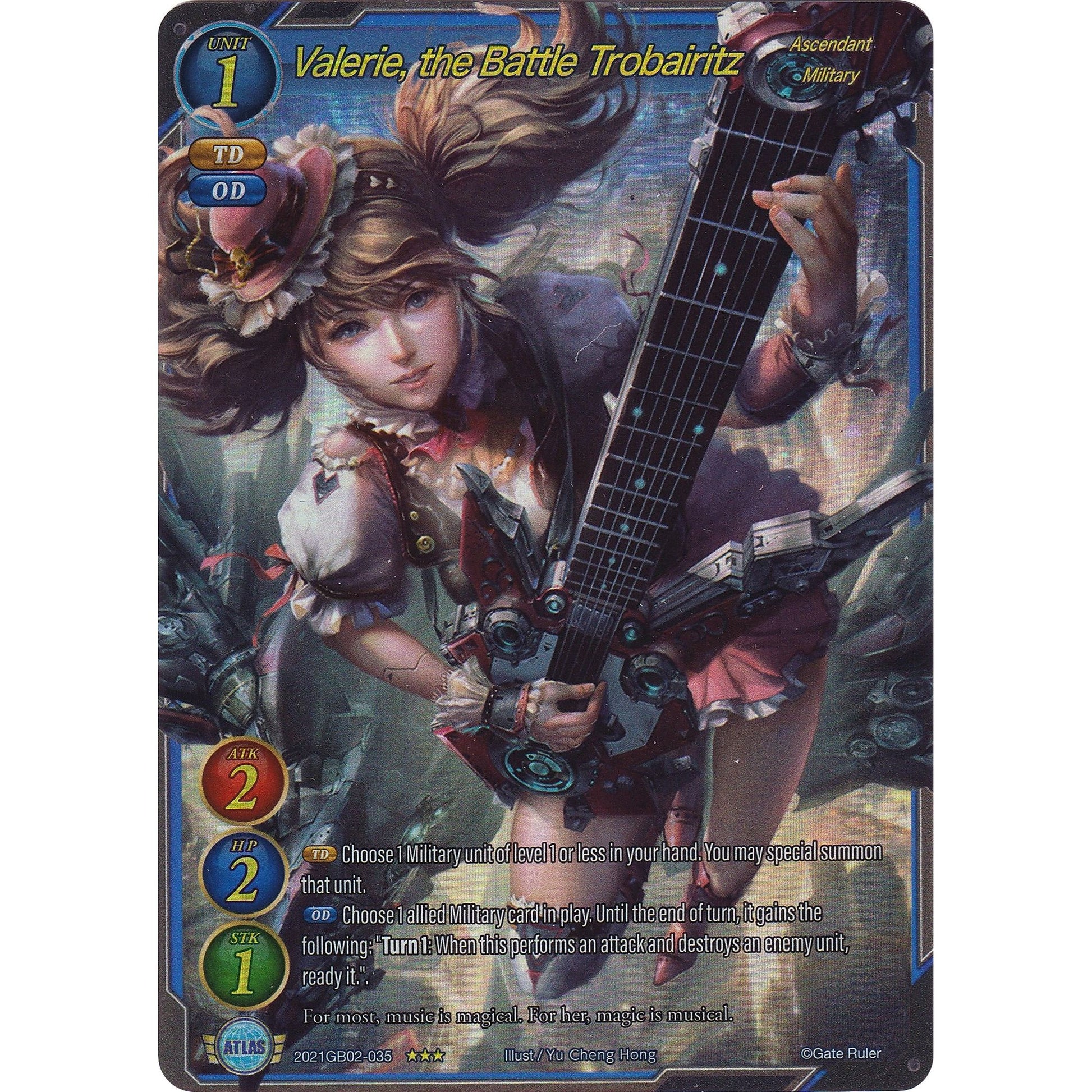 Image for Valerie, the Battle Trobairitz (Extended Art) (2021GB02-035) (GB02) - Gate Ruler