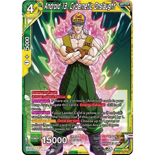 Image for Android 13, Cybernetic Onslaught (BT14-151) (DBS-B14) - Dragon Ball Super: Masters