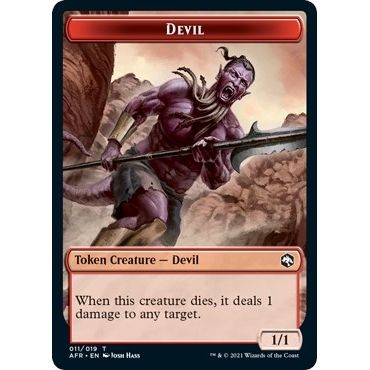 Image for Devil // Angel Double-Sided Token (11 // 1) (AFR) - Magic: The Gathering