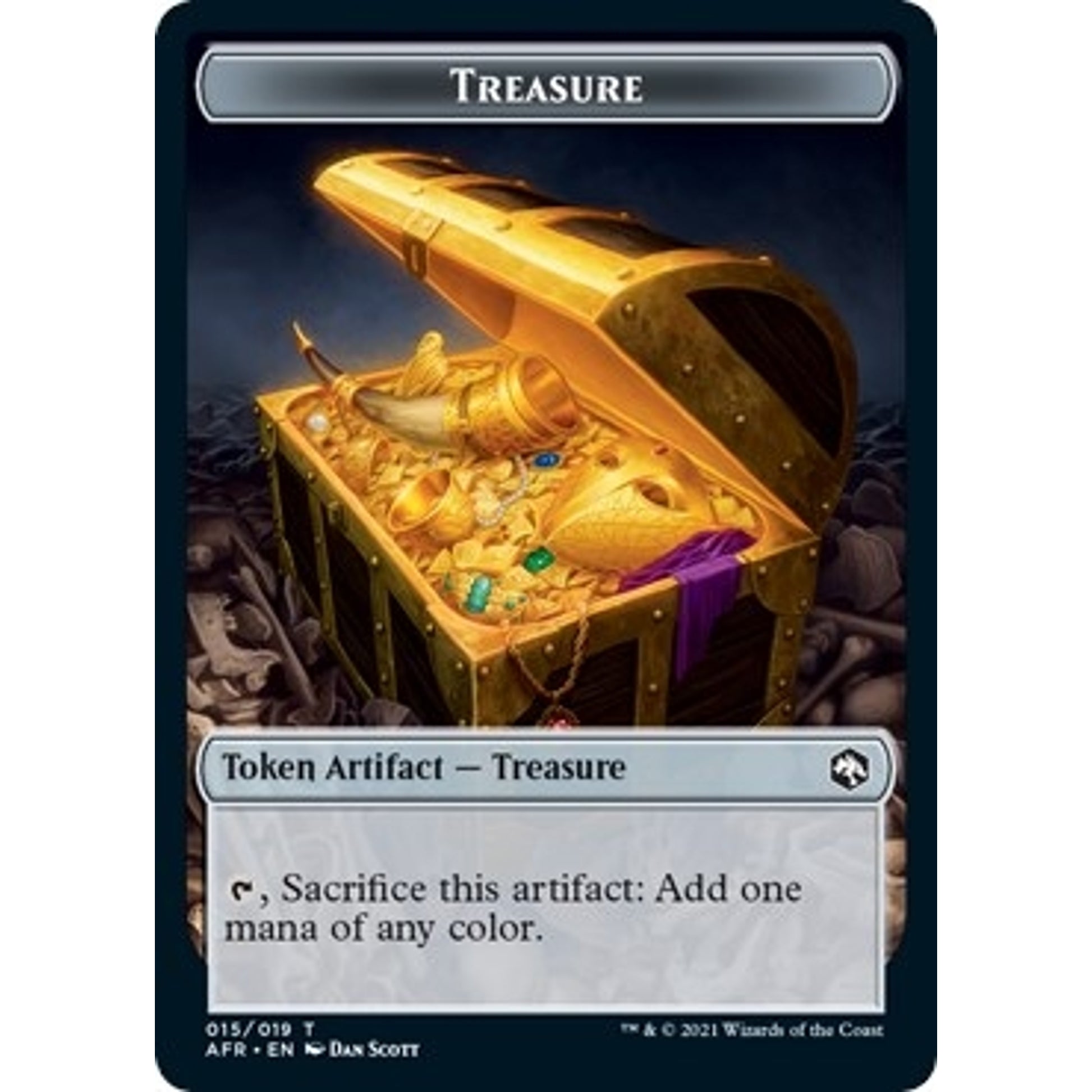 Image for Treasure // Guenhwyvar Double-Sided Token (15 // 13) - Magic: The Gathering