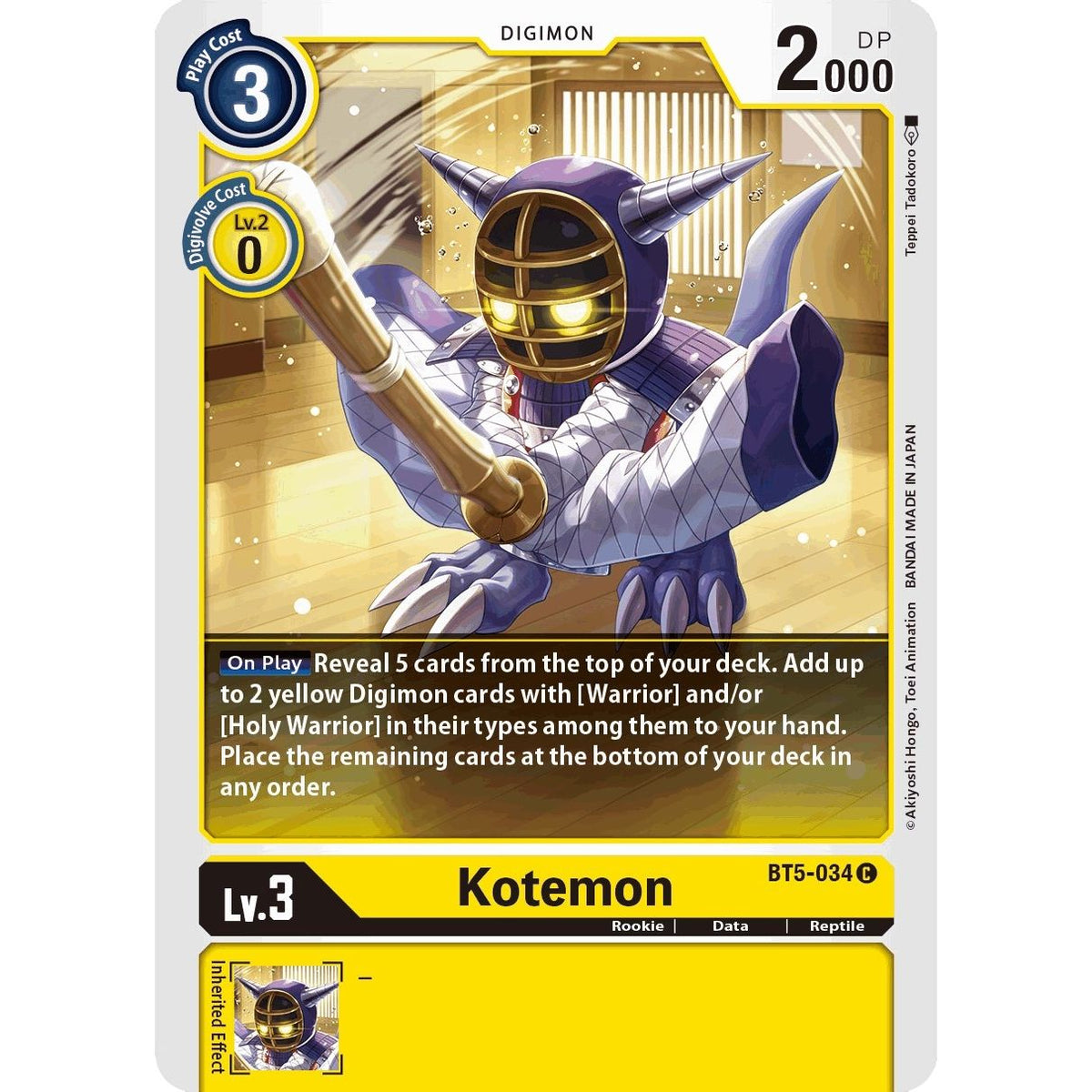 Image for Kotemon (BT5-034 C) (BT05) - Digimon Card Game