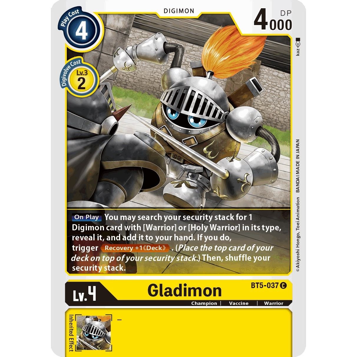 Image for Gladimon (BT5-037 C) (BT05) - Digimon Card Game