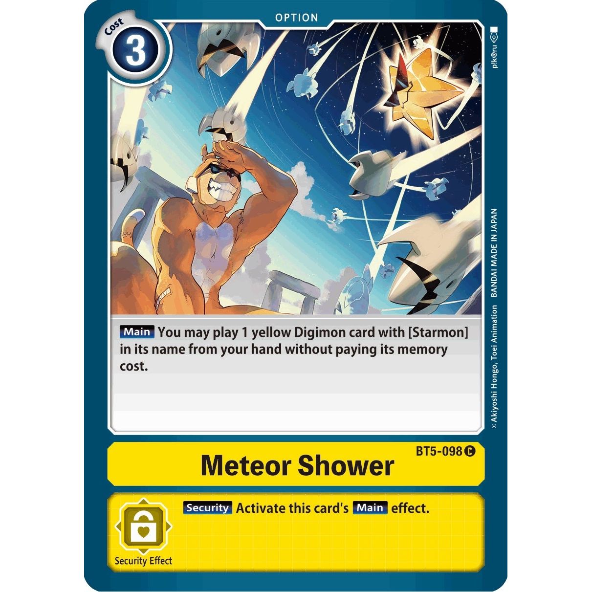 Image for Meteor Shower (BT5-098 C) (BT05) - Digimon Card Game