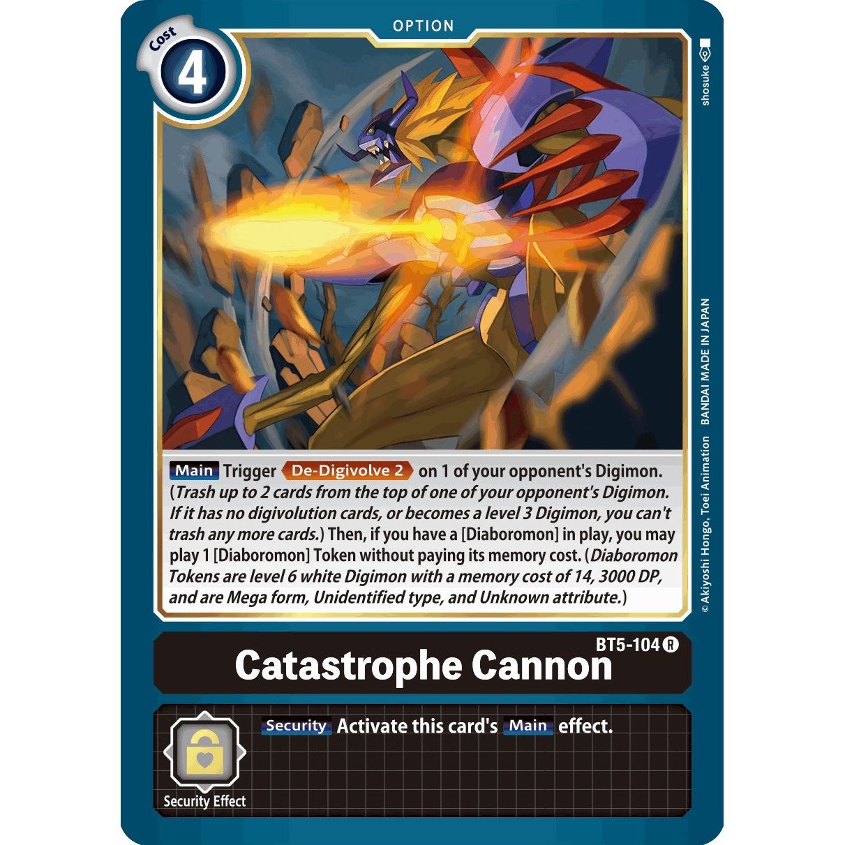 Image for Catastrophe Cannon (BT5-104 R) (BT05) - Digimon Card Game