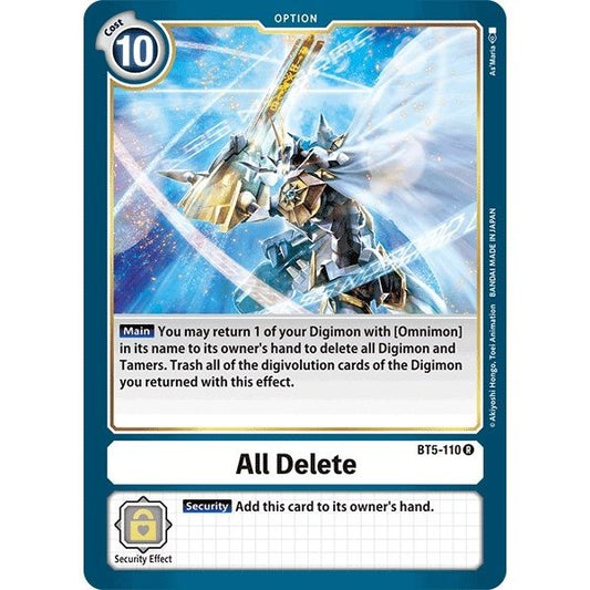 Image for All Delete (BT5-110 R) (BT05) - Digimon Card Game