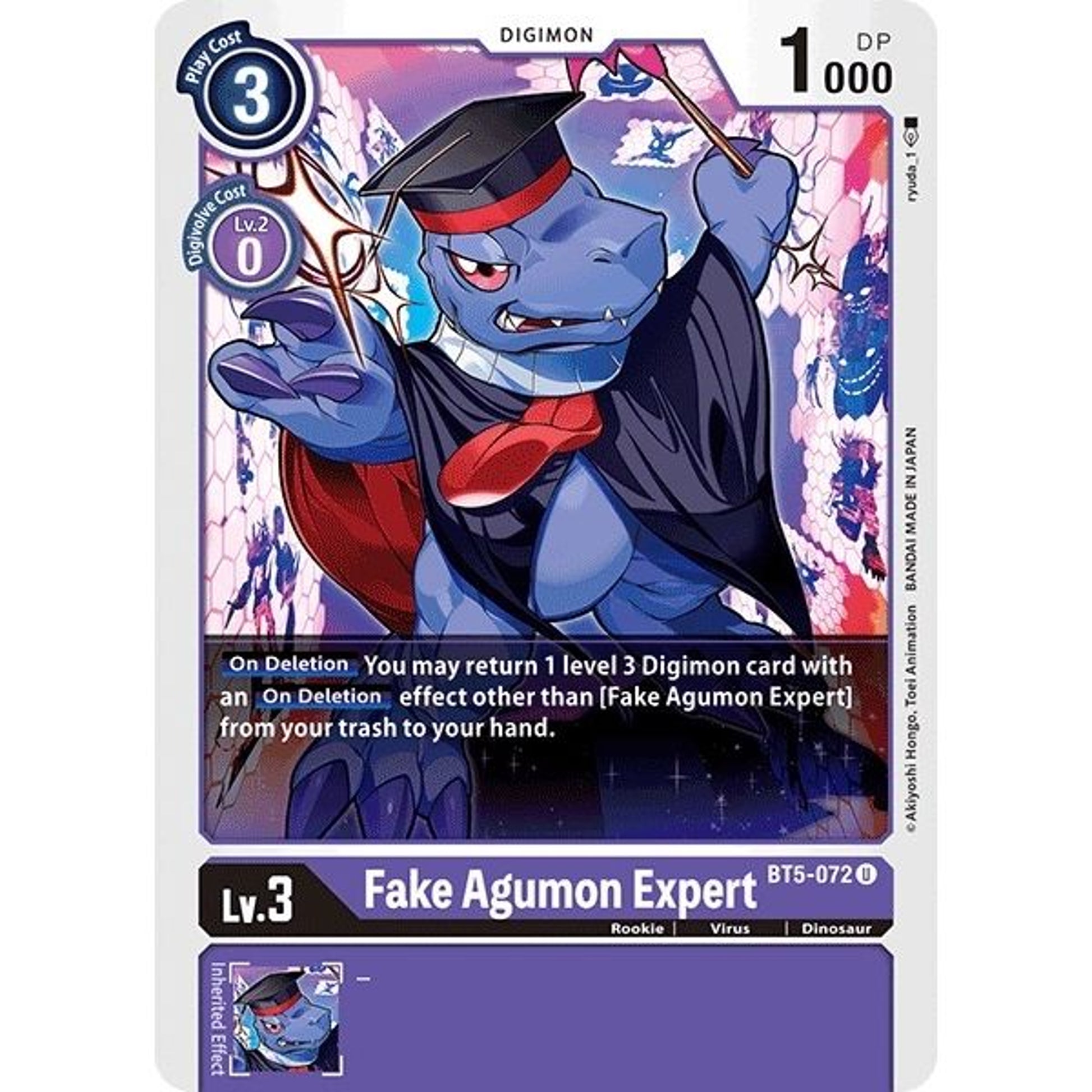 Image for Fake Agumon Expert (BT5-072 U) (BT05) - Digimon Card Game