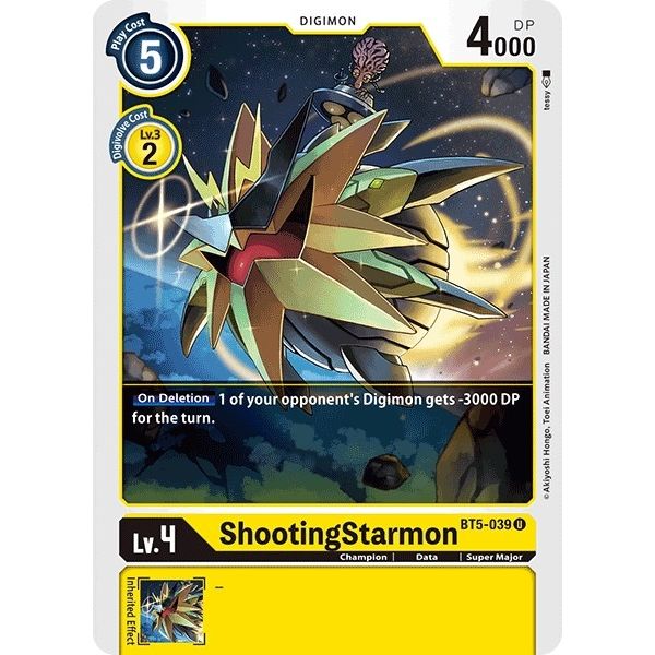 Image for ShootingStarmon (BT5-039 U) (BT05) - Digimon Card Game