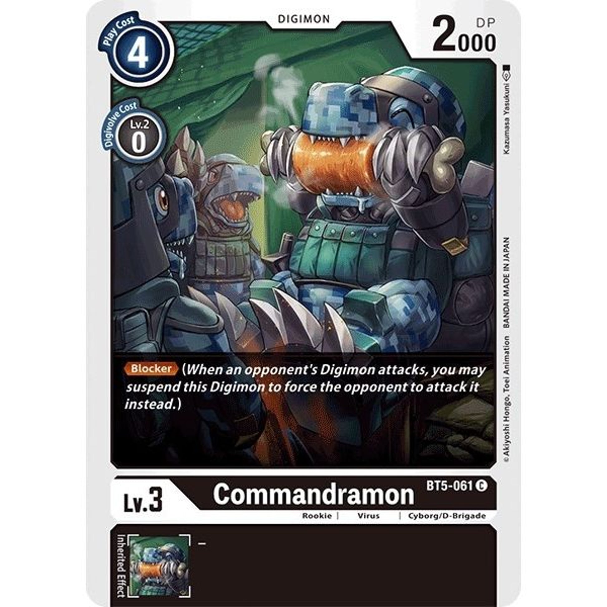 Image for Commandramon (BT5-061 C) (BT05) - Digimon Card Game