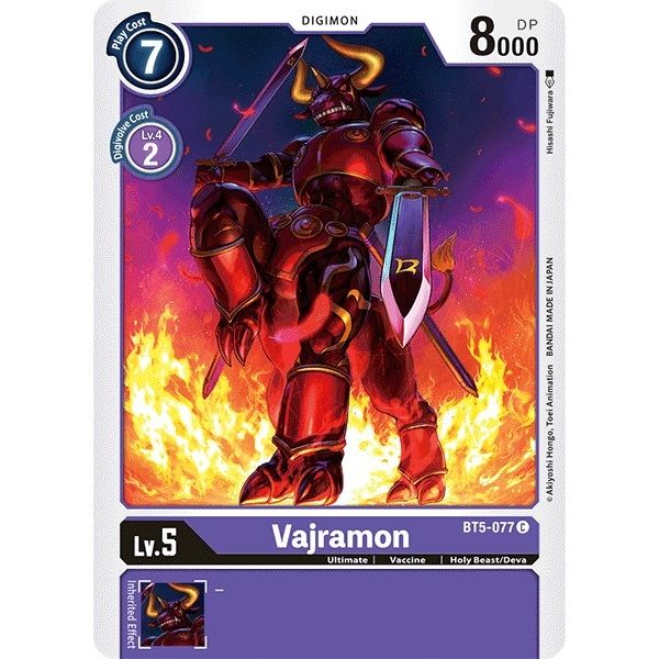 Image for Vajramon (BT5-077 C) (BT05) - Digimon Card Game
