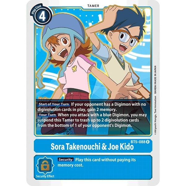 Image for Sora Takenouchi & Joe Kido (BT5-088 R) (BT05) - Digimon Card Game