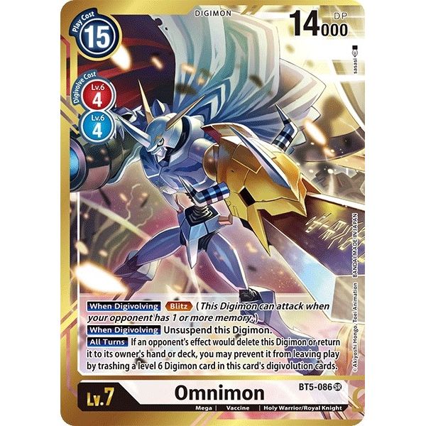 Image for Omnimon (Alternate Art - sasasi) (BT5-086 SR) (BT05) - Digimon Card Game
