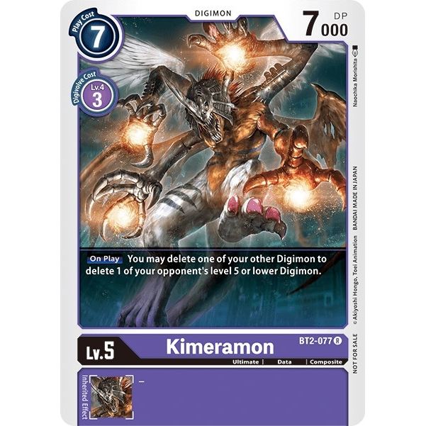Image for Kimeramon - BT2-077 (Battle of Omni Pre-Release) (BT2-077 R) (BT01-03A) - Digimon Card Game