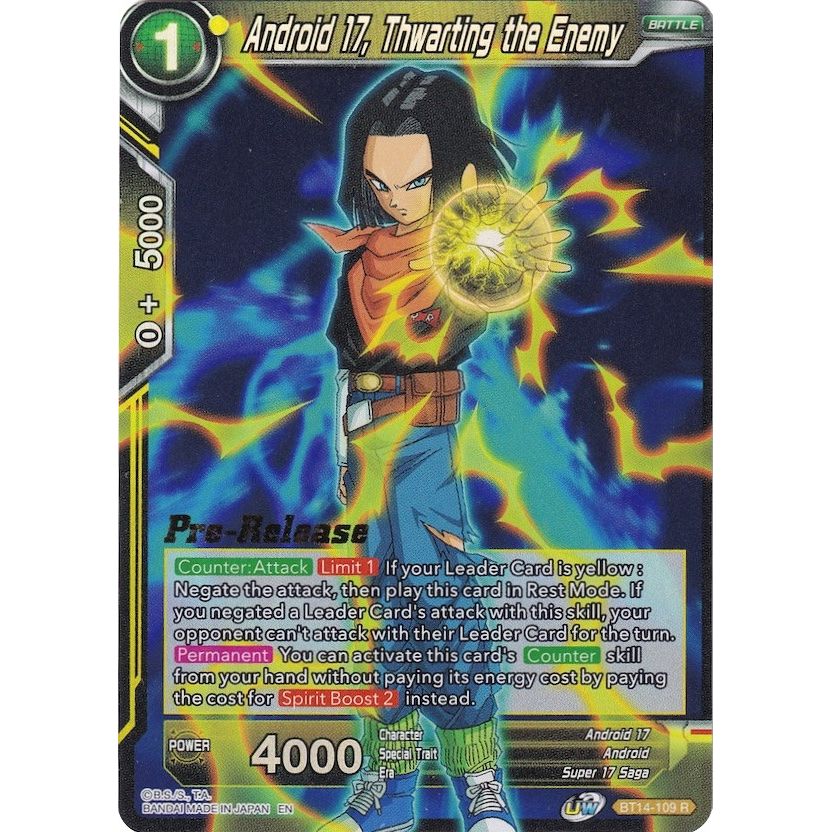 Image for Android 17, Thwarting the Enemy (BT14-109) (DBS-B14PRE) - Dragon Ball Super: Masters