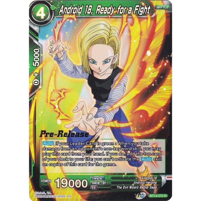Image for Android 18, Ready for a Fight (BT14-070) (DBS-B14PRE) - Dragon Ball Super: Masters