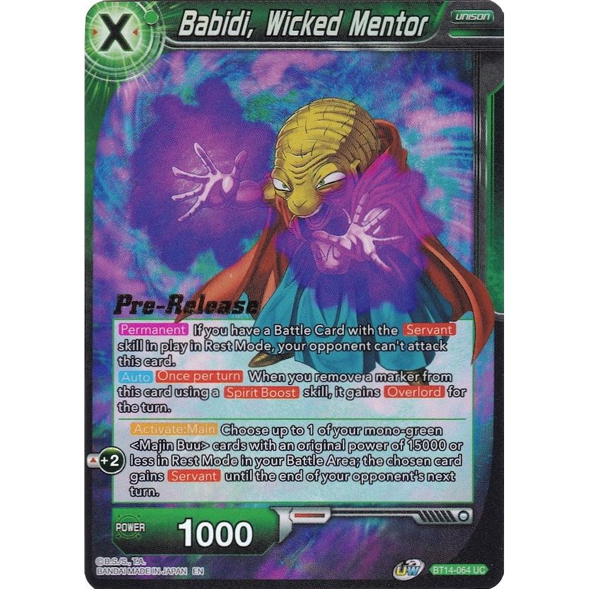 Image for Babidi, Wicked Mentor (BT14-064) (DBS-B14PRE) - Dragon Ball Super: Masters