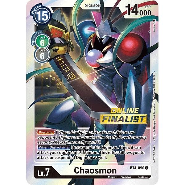 Image for Chaosmon - BT4-090 (2021 Championship Online Regional) [Online Finalist] (BT4-090 R) (BT04) - Digimon Card Game