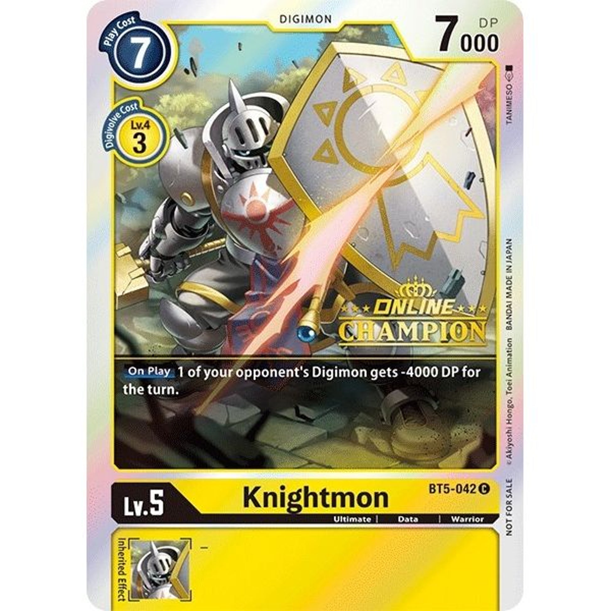 Image for Knightmon - BT5-042 (2021 Championship Online Regional) [Online Champion] (BT5-042 C) (BT05) - Digimon Card Game