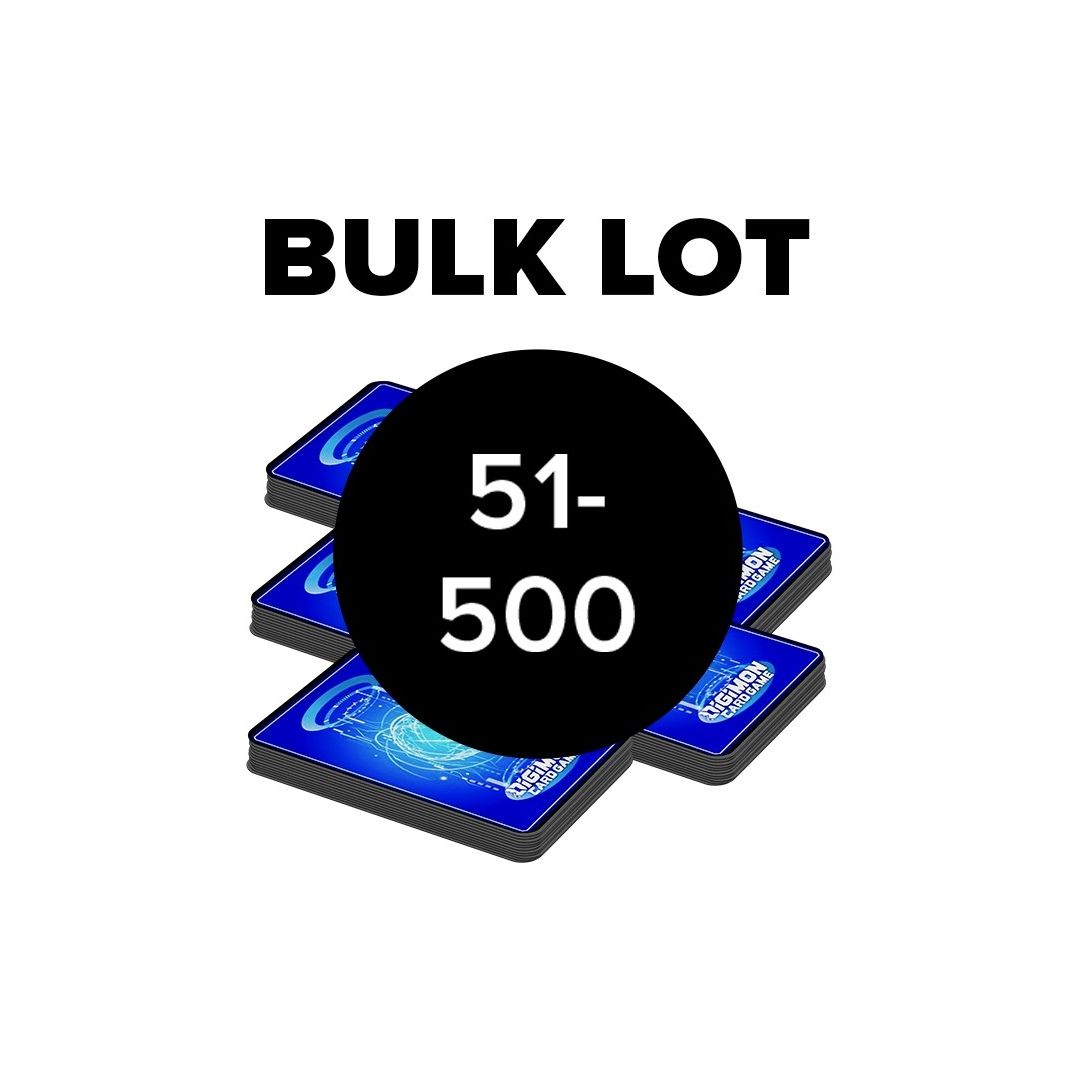 Image for 51 - 500 Digimon Card Game Bulk Card Lot - Bulk Lots