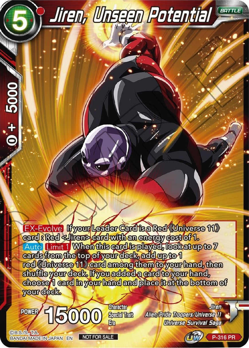 Image for Jiren, Unseen Potential (P-316) (TPR) - Dragon Ball Super: Masters