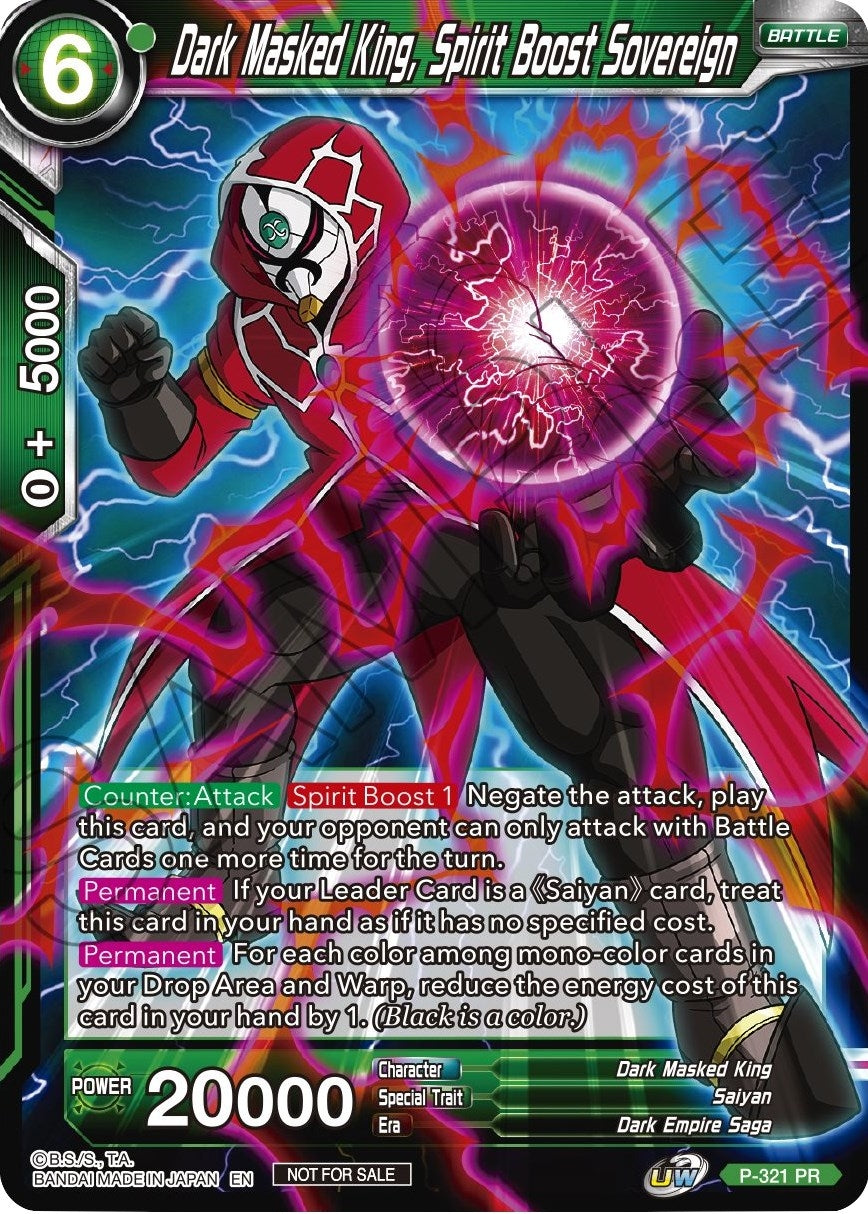 Image for Dark Masked King, Spirit Boost Sovereign (P-321) (TPR) - Dragon Ball Super: Masters
