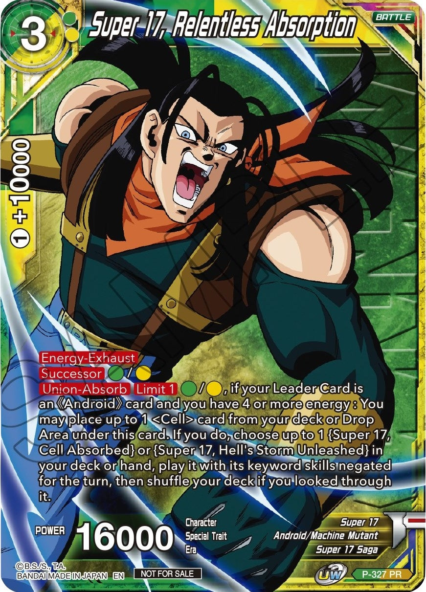 Image for Super 17, Relentless Absorption (Winner Stamped) (P-327) (TPR) - Dragon Ball Super: Masters
