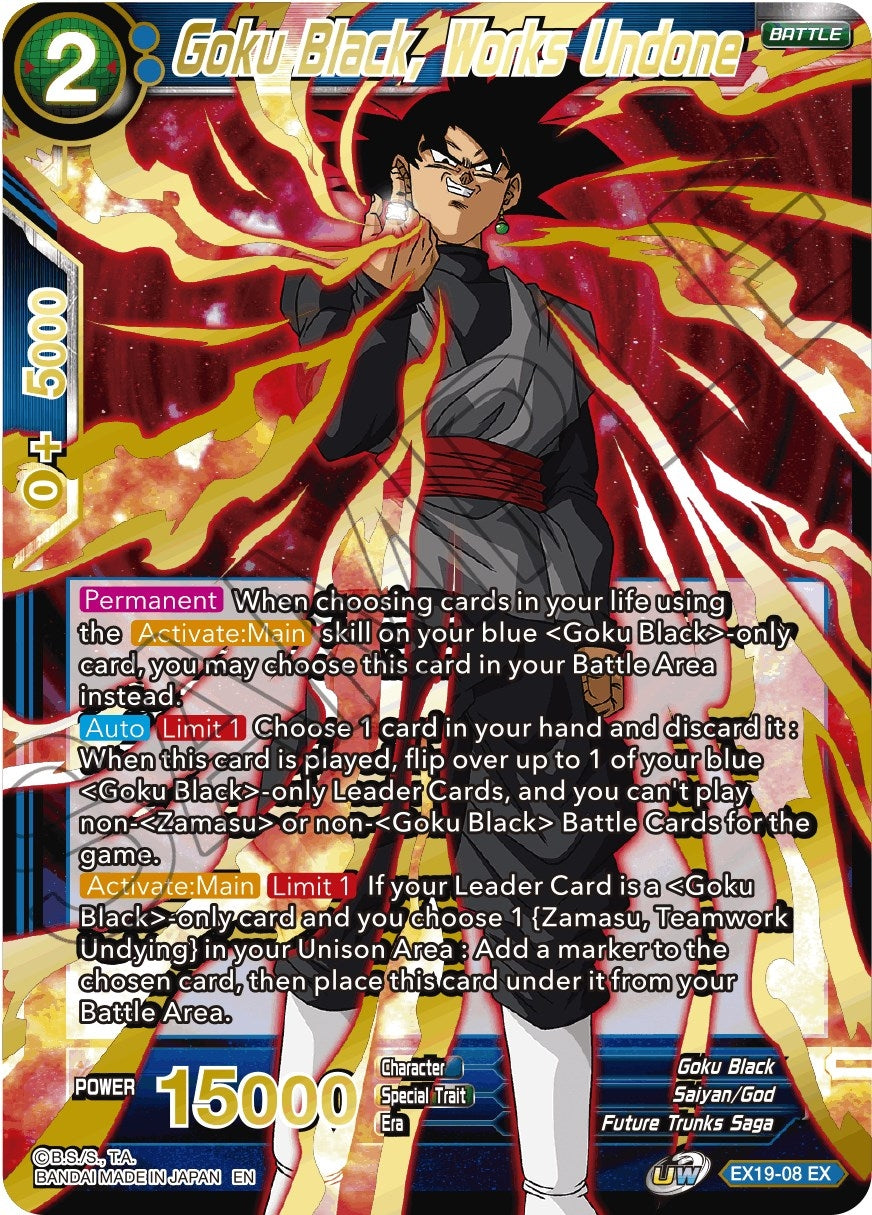 Image for Goku Black, Works Undone (EX19-08) (DBS-BE19) - Dragon Ball Super: Masters