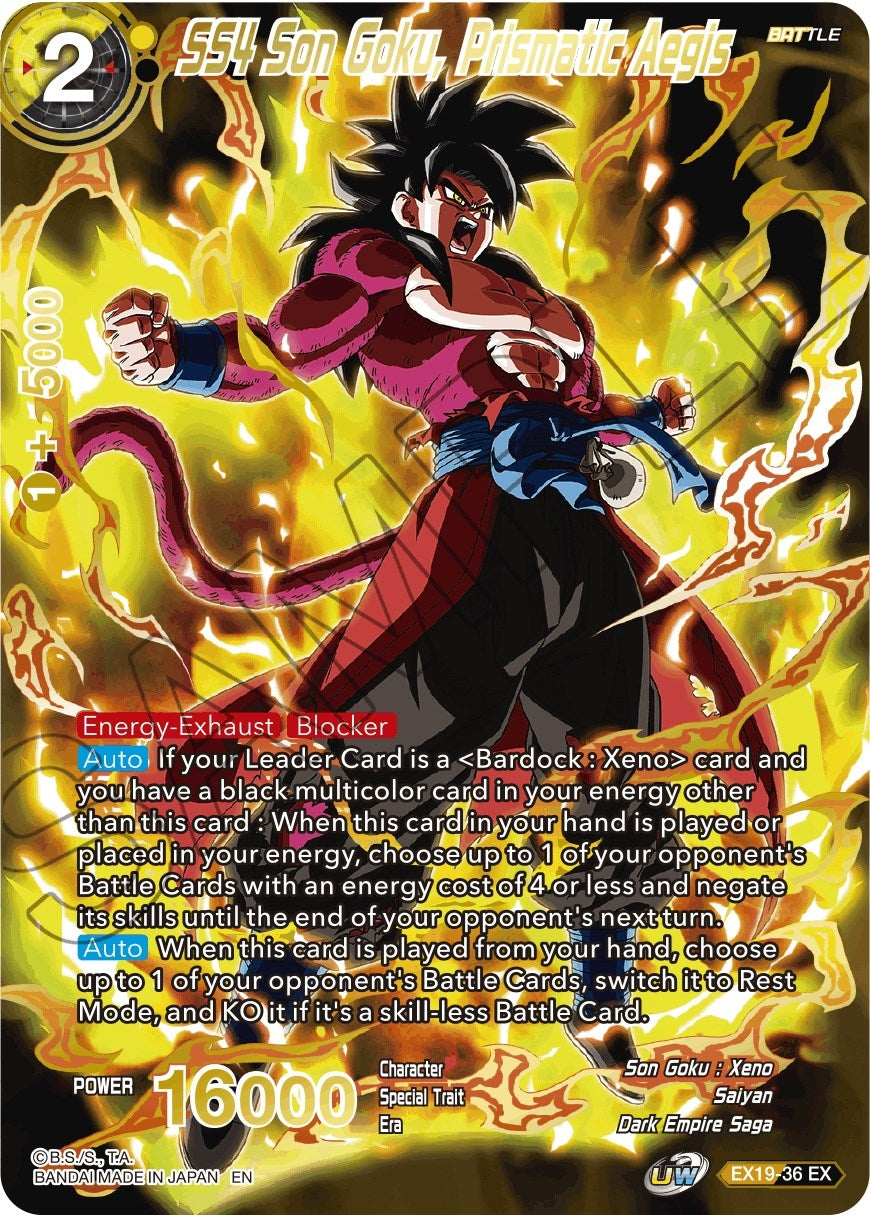Image for SS4 Son Goku, Prismatic Aegis (EX19-36) (DBS-BE19) - Dragon Ball Super: Masters