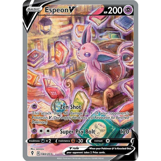 Image for Espeon V (Alternate Full Art) (180/203) (SWSH07) - Pokemon