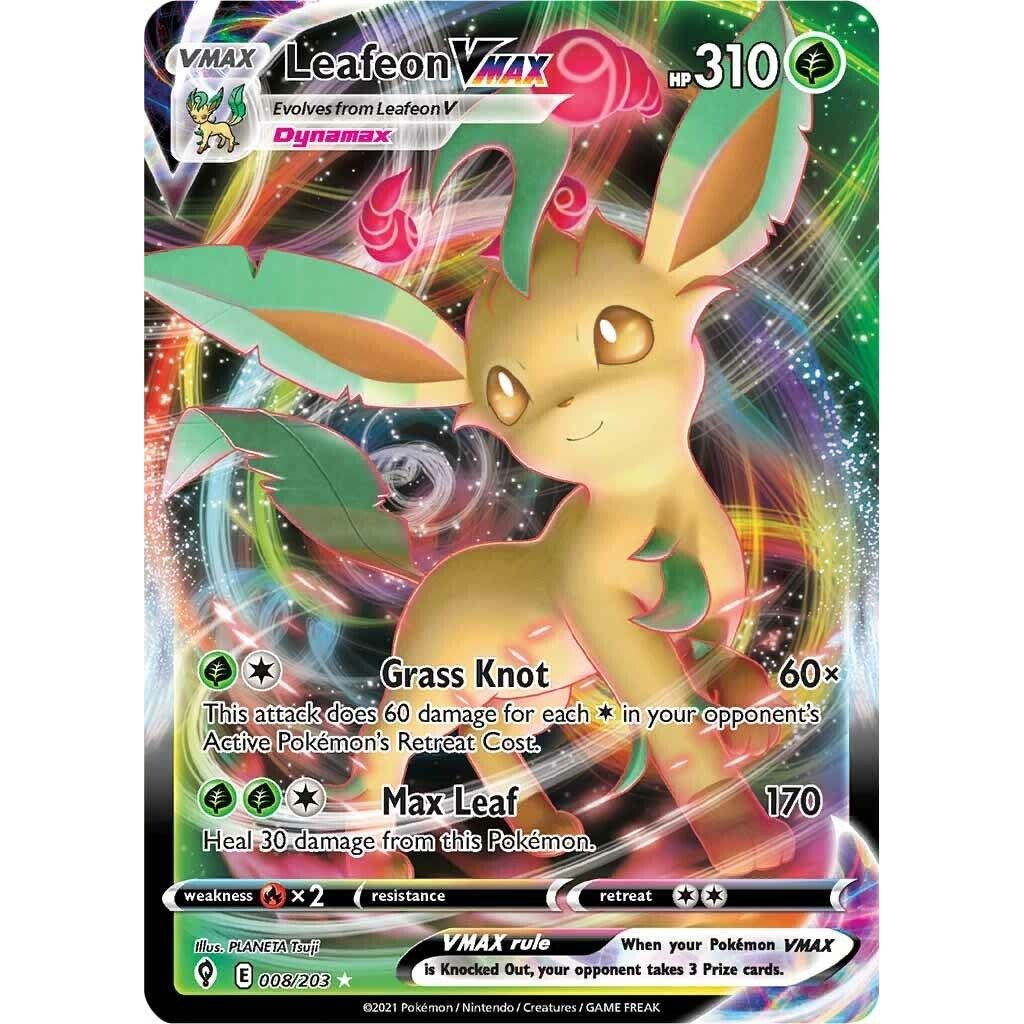 Image for Leafeon VMAX (008/203) (SWSH07) - Pokemon
