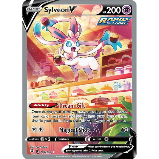 Image for Sylveon V (Alternate Full Art) (184/203) (SWSH07) - Pokemon