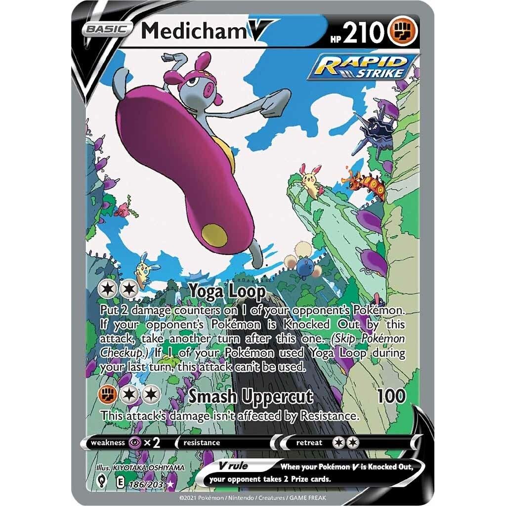 Image for Medicham V (Alternate Full Art) (186/203) (SWSH07) - Pokemon