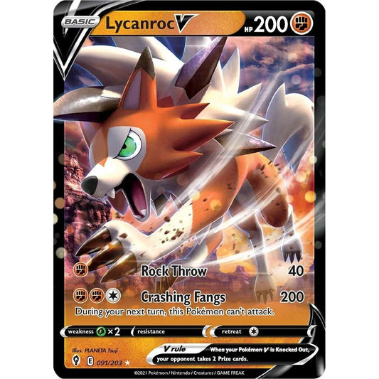 Image for Lycanroc V (091/203) (SWSH07) - Pokemon