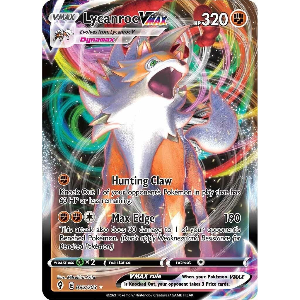 Image for Lycanroc VMAX (092/203) (SWSH07) - Pokemon