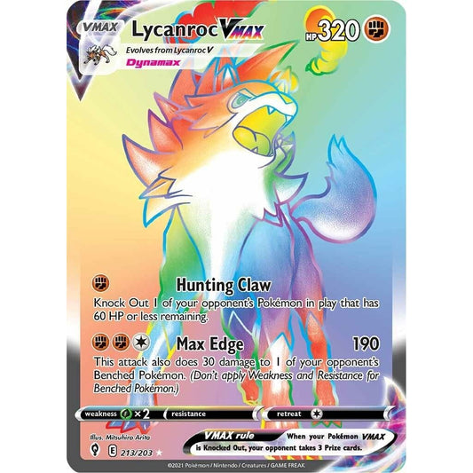 Image for Lycanroc VMAX (Secret) (213/203) (SWSH07) - Pokemon