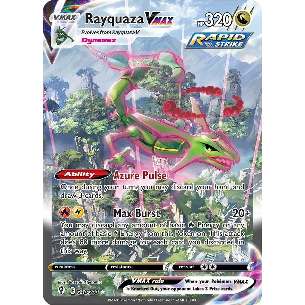 Image for Rayquaza VMAX (Alternate Art Secret) (218/203) (SWSH07) - Pokemon